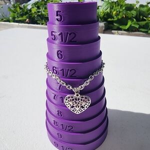 Silver Heart Charm Bracelet - Adjustable (NWOT)